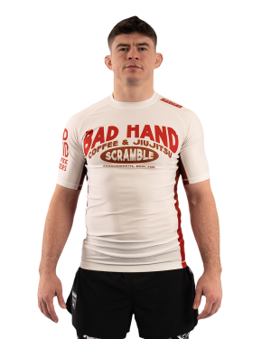 Scramble x Bad Hand Coffee Rashguard - White