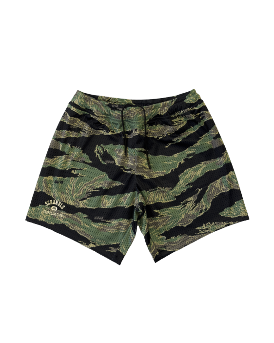 Mesh Hybrid Grappling Shorts - Tiger Camo