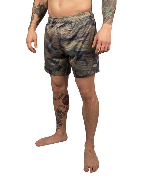 Mesh Hybrid Grappling Shorts - Woodland Camo Mesh Hybrid Grappling Shorts - Woodland Camo