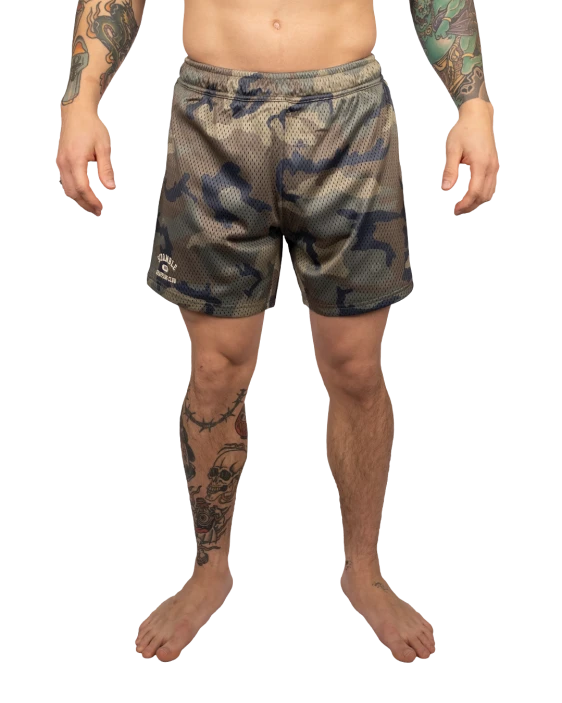Mesh Hybrid Grappling Shorts - Woodland Camo Mesh Hybrid Grappling Shorts - Woodland Camo