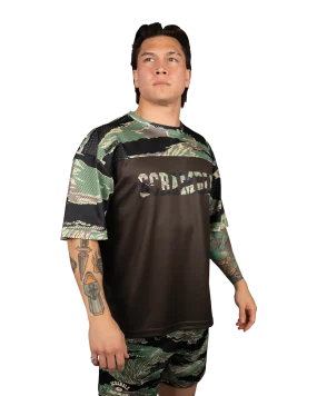 Mesh Hybrid Grappling Top - Tiger Camo