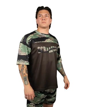 Mesh Hybrid Grappling Top - Tiger Camo