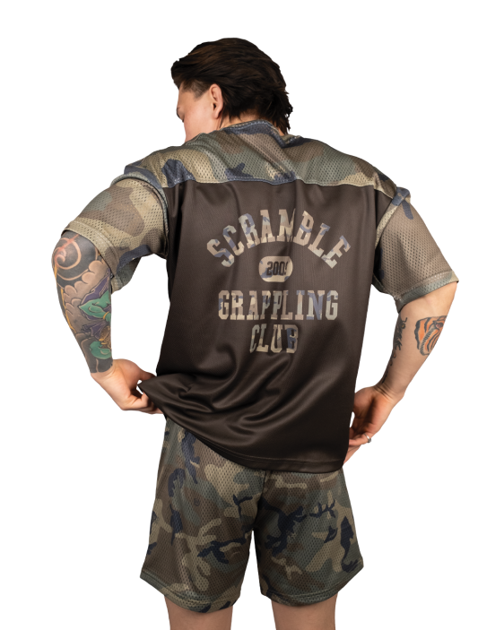 Mesh Hybrid Grappling Top - Woodland Camo Mesh Hybrid Grappling Top - Woodland Camo