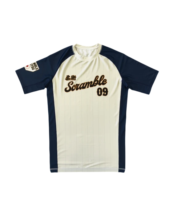 Yakyu Short Sleeved Rashguard - Navy / Ivory Yakyu Short Sleeved Rashguard - Navy / Ivory