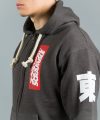 East/West Zip Hoodie - Black Melange