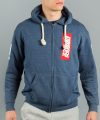 East/West Zip Hoodie - Navy Melange