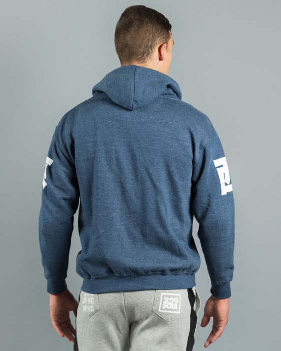 East/West Zip Hoodie - Navy Melange