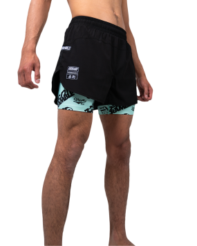 Combination Shorts - Seafoam/ Logotypes