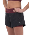 Hearts Combination Shorts - Grey/Burgundy