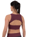 Hearts Cropped Tank Top - Burgundy