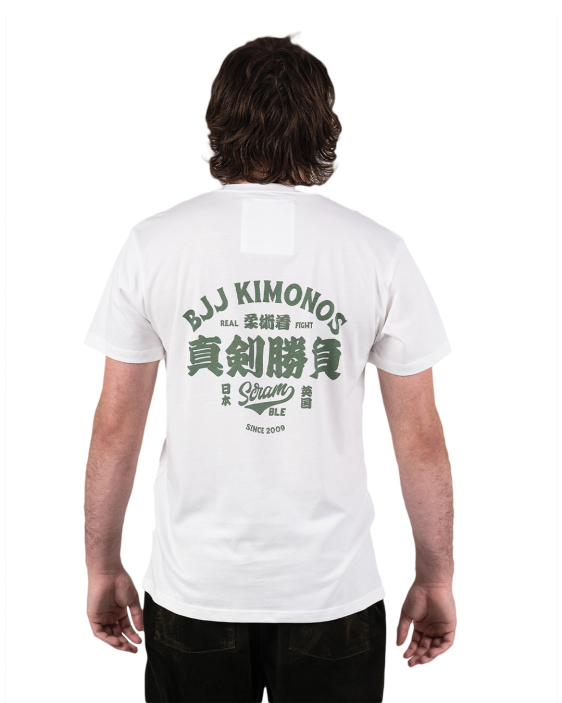 Kimono Label Tee - White