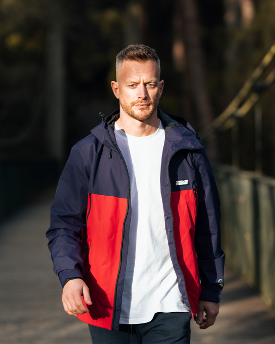 Ame Jacket - Red / Navy