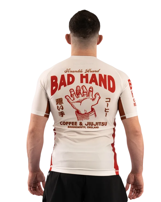 Scramble x Bad Hand Coffee Rashguard - White