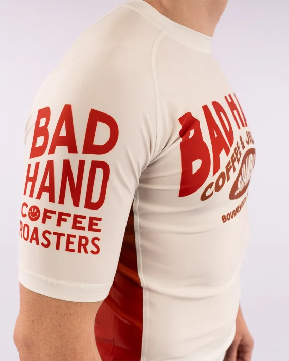 Scramble x Bad Hand Coffee Rashguard - White