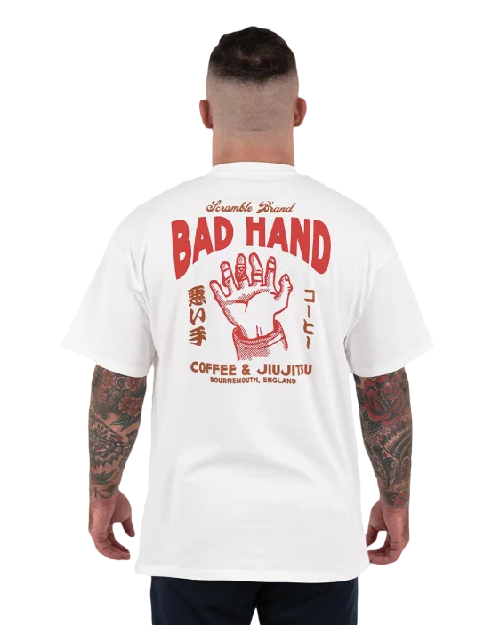 Scramble x Bad Hand Coffee T-Shirt - White