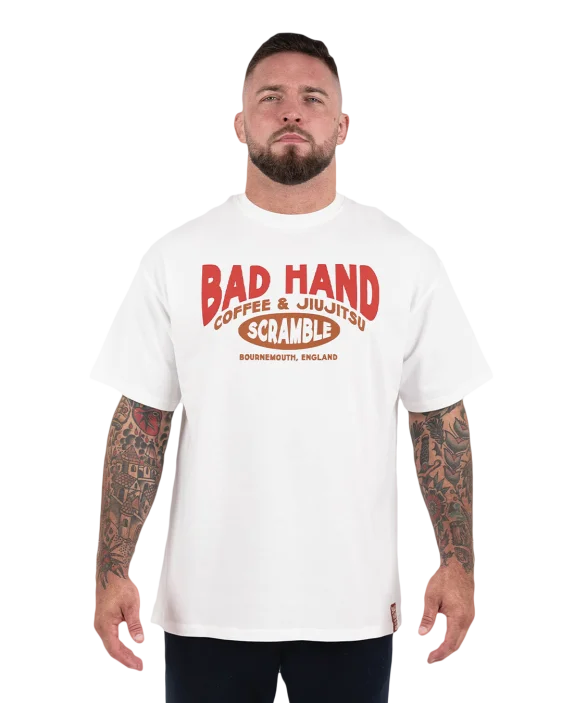 Scramble x Bad Hand Coffee T-Shirt - White