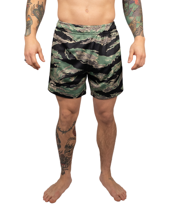 Mesh Hybrid Grappling Shorts - Tiger Camo Mesh Hybrid Grappling Shorts - Tiger Camo