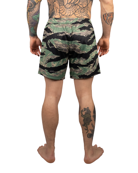 Mesh Hybrid Grappling Shorts - Tiger Camo Mesh Hybrid Grappling Shorts - Tiger Camo