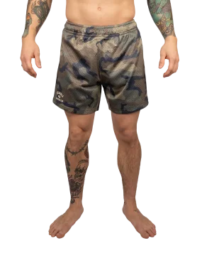 Mesh Hybrid Grappling Shorts - Woodland Camo Mesh Hybrid Grappling Shorts - Woodland Camo