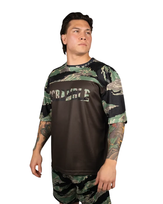 Mesh Hybrid Grappling Top - Tiger Camo