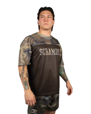 Mesh Hybrid Grappling Top - Woodland Camo Mesh Hybrid Grappling Top - Woodland Camo