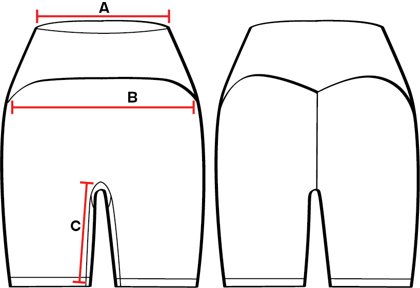 Training Shorts Size guide