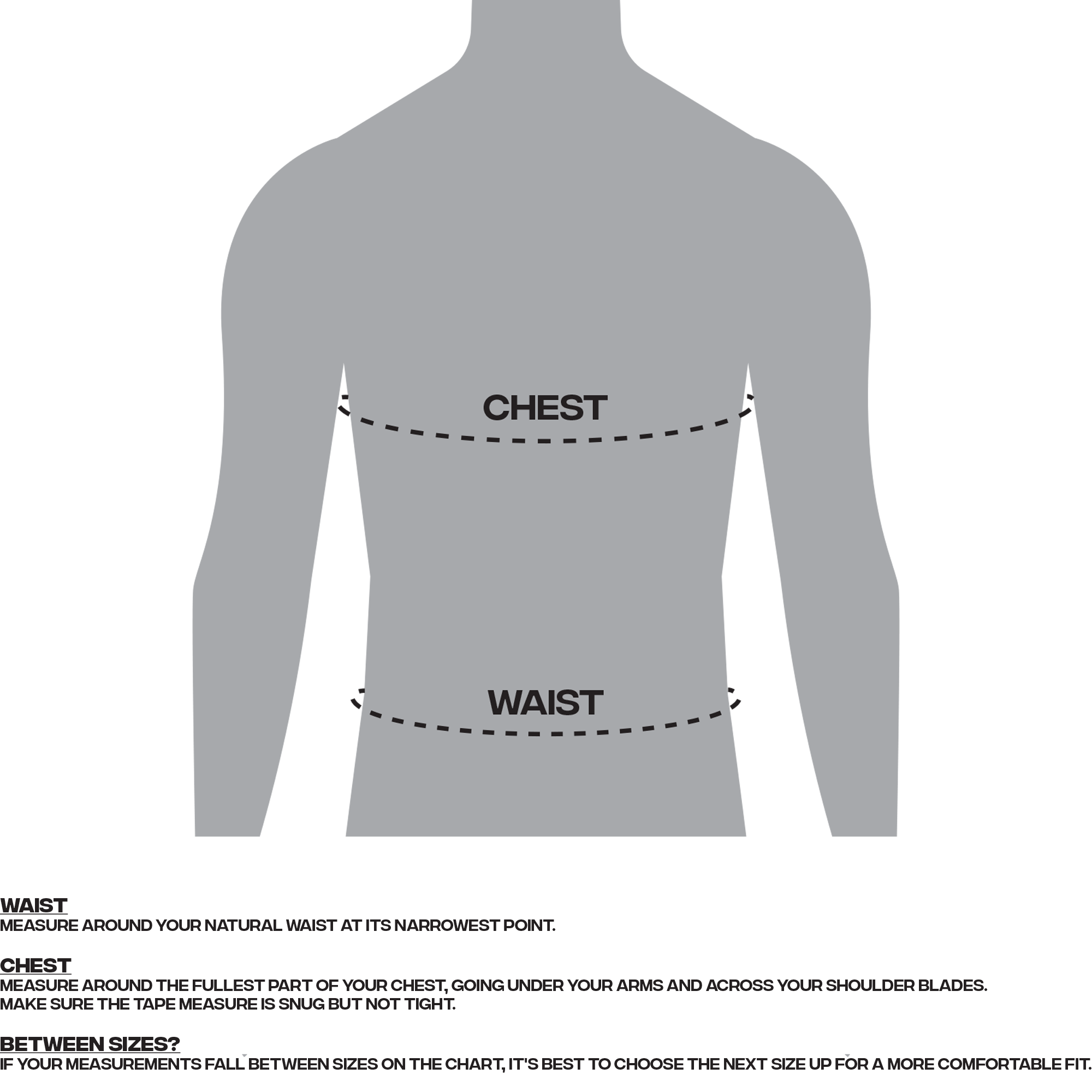 Mens No Gi Size Guide