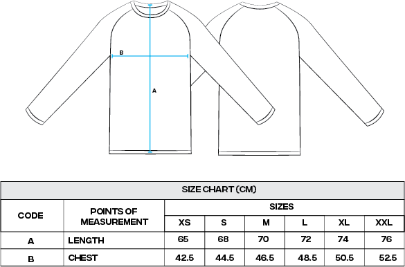 Rashguard Size guide