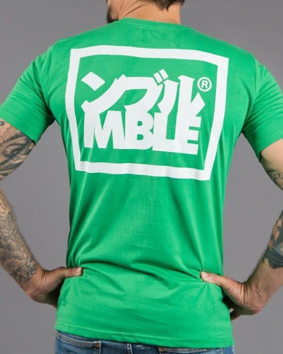 Scramble "Split Logo" Slim Fit T-Shirt - Green