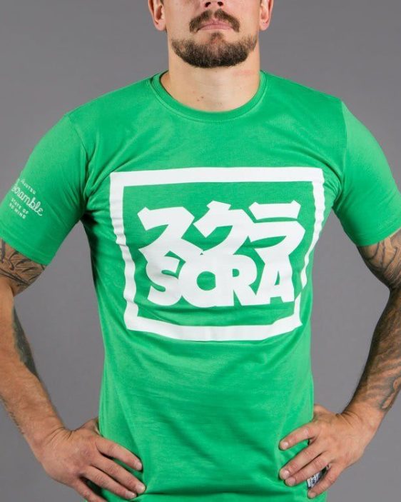 Scramble "Split Logo" Slim Fit T-Shirt - Green