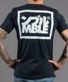 Scramble "Split Logo" Slim Fit T-Shirt - Navy Blue