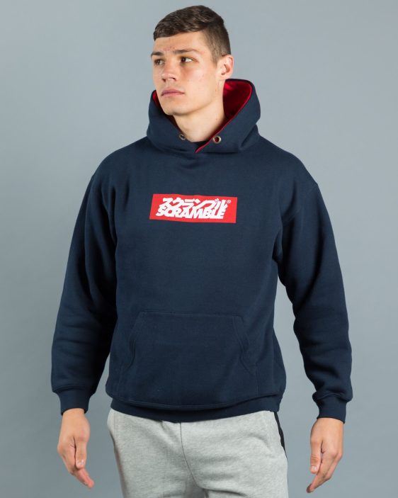 Scramble Box Logo Hoodie - Navy