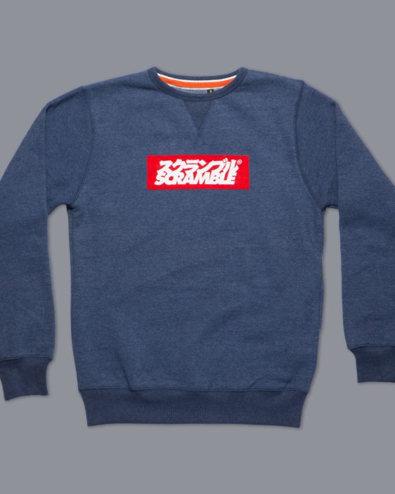 Scramble Box Logo Crew Neck - Navy