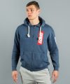 East/West Zip Hoodie - Navy Melange