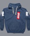 East/West Zip Hoodie - Navy Melange