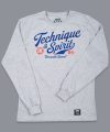 Scramble Technique and Spirit Long Sleeve Tee - Grey