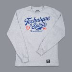 Scramble Technique and Spirit Long Sleeve Tee - Grey