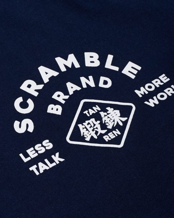 Scramble Less Talk Tee - Navy