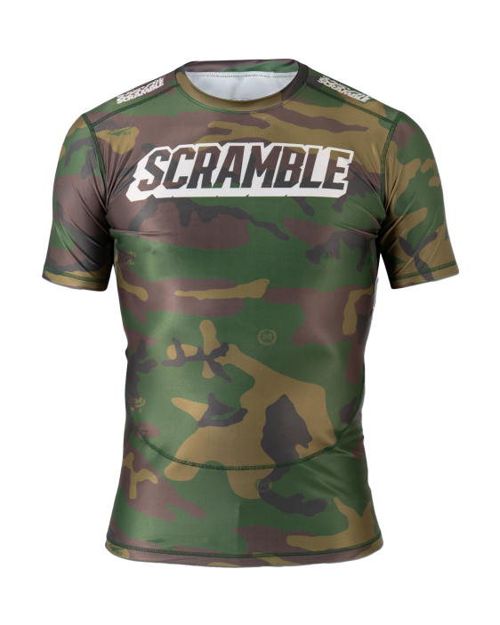 Scramble Tactic Rashguard - Woodland Camo