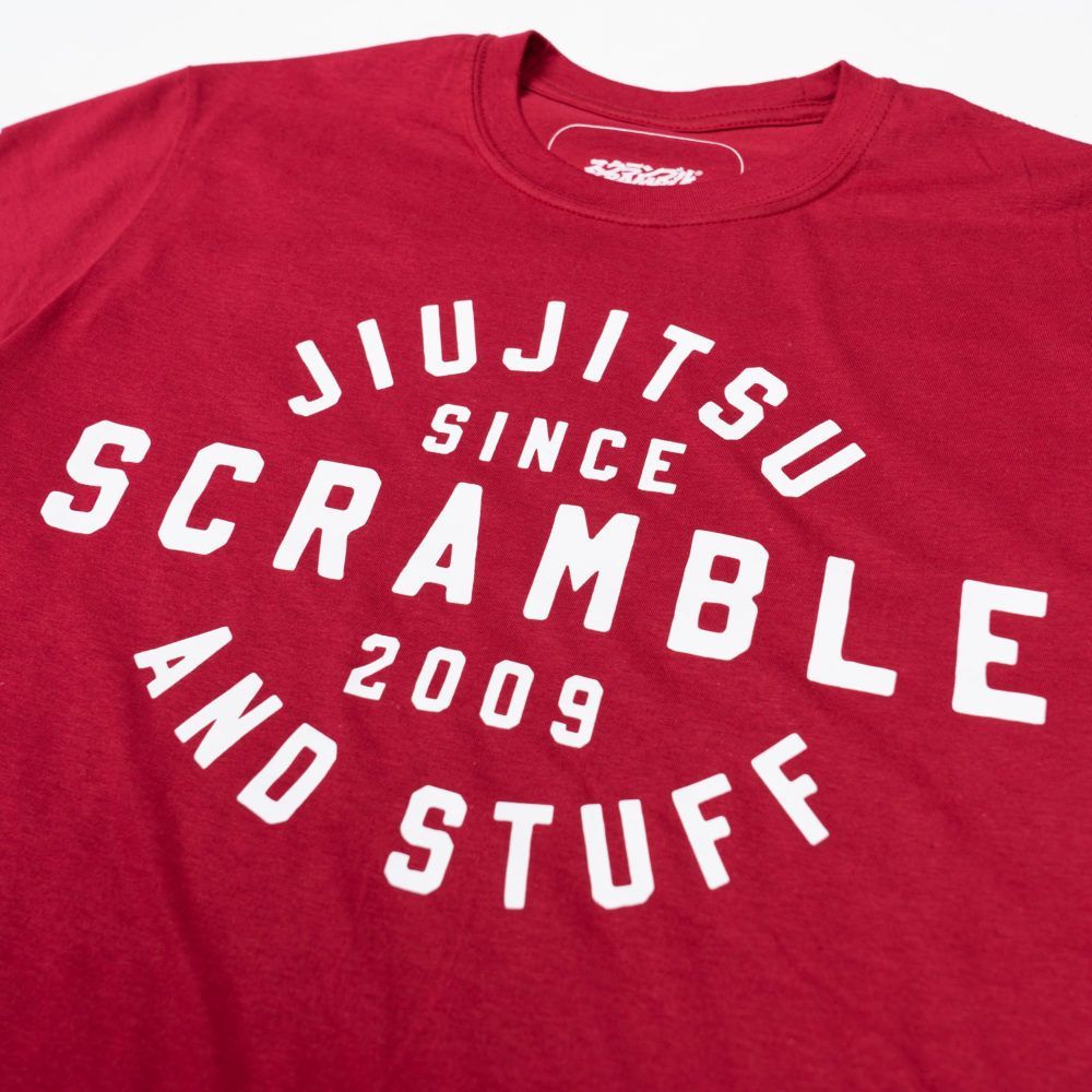 Scramble Jiu Jitsu and Stuff Type Tee - Red