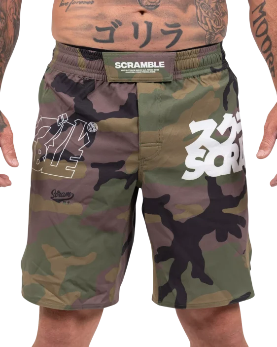 Scramble Base Shorts - Woodland Camo