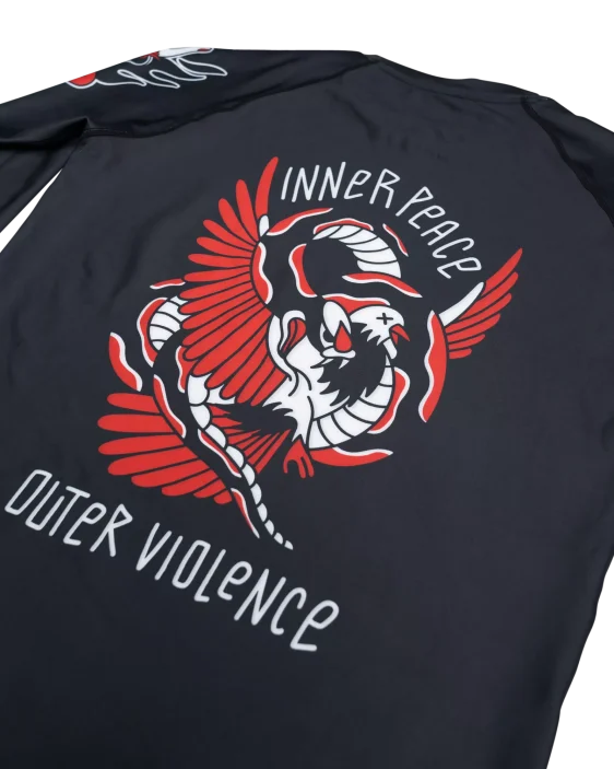 Scramble Peace and Violence Rashguard - Black