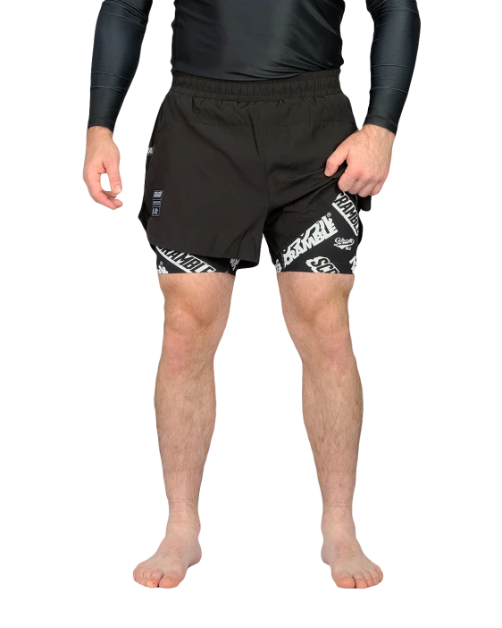 Combination Shorts - Black / Logotypes