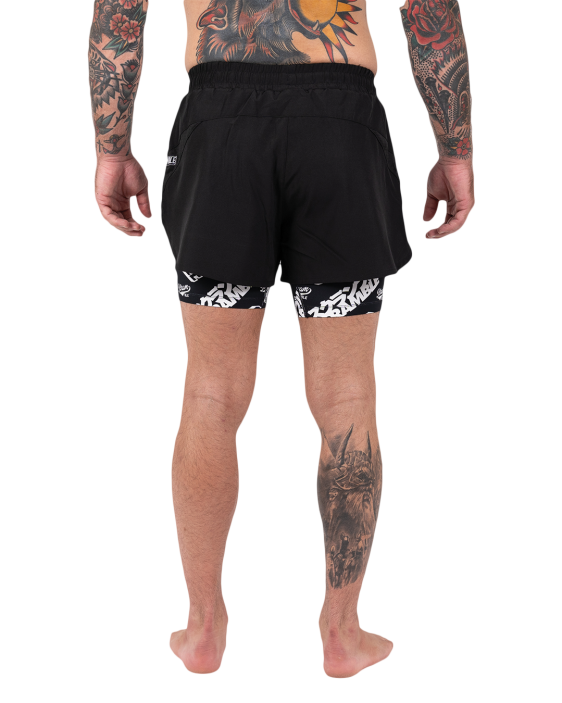 Combination Shorts - Black / Logotypes