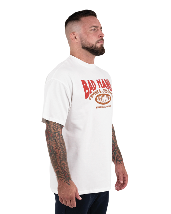 Scramble x Bad Hand Coffee T-Shirt - White