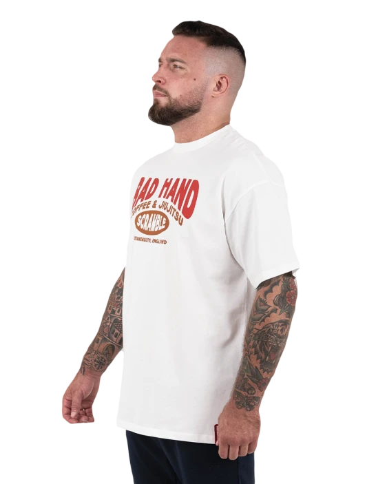 Scramble x Bad Hand Coffee T-Shirt - White