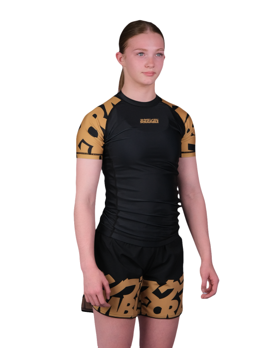 Baka Rashguard - Black/Gold - Kids