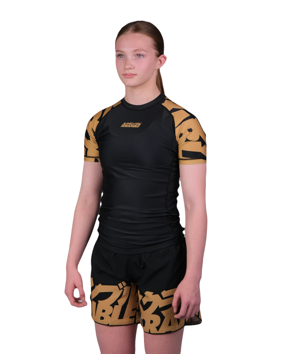 Baka Rashguard - Black/Gold - Kids