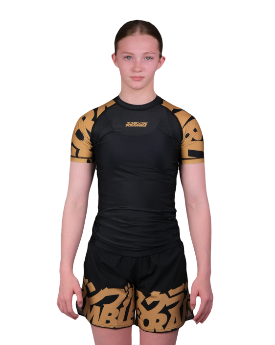 Baka Rashguard - Black/Gold - Kids