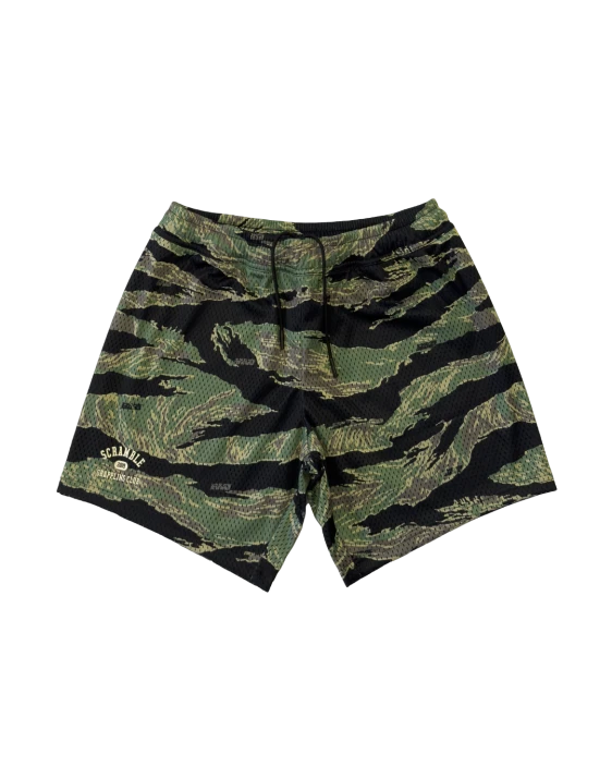 Mesh Hybrid Grappling Shorts - Tiger Camo Mesh Hybrid Grappling Shorts - Tiger Camo